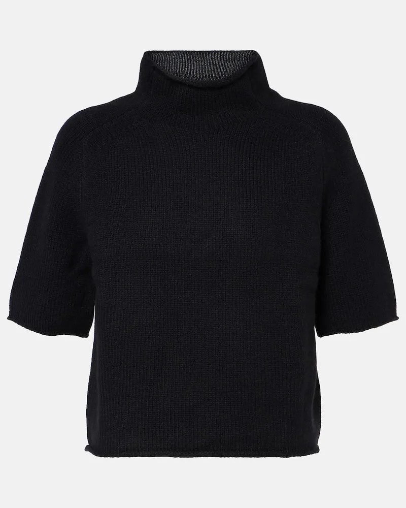 Lisa Yang Top Fride in cashmere a coste Nero