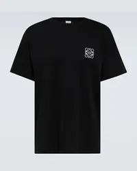 Loewe T-shirt in jersey di cotone anagrammato Nero