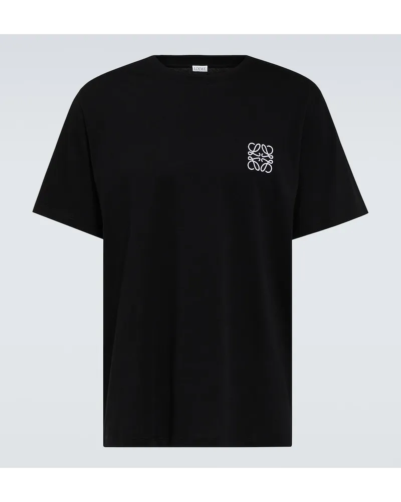 Loewe T-shirt in jersey di cotone anagrammato Nero