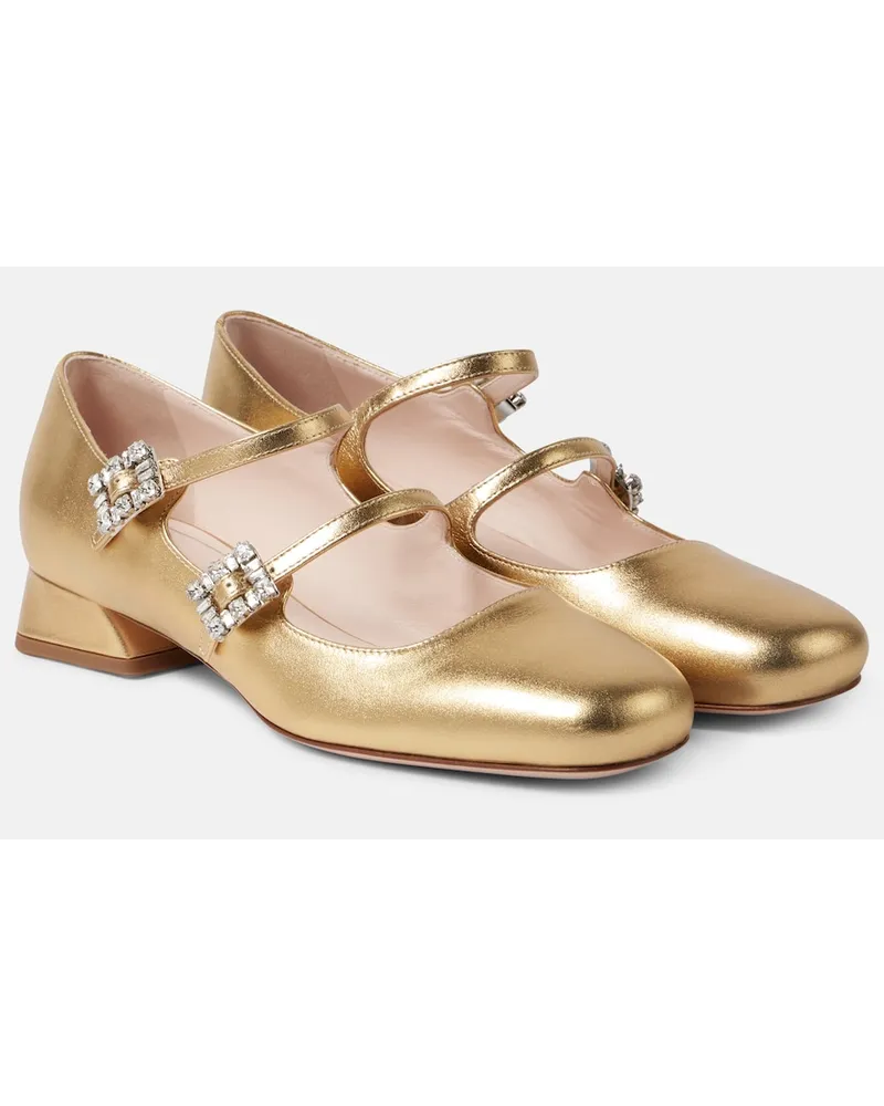 Roger Vivier Pumps Mary Jane TrÃ¨s Vivier in pelle Oro