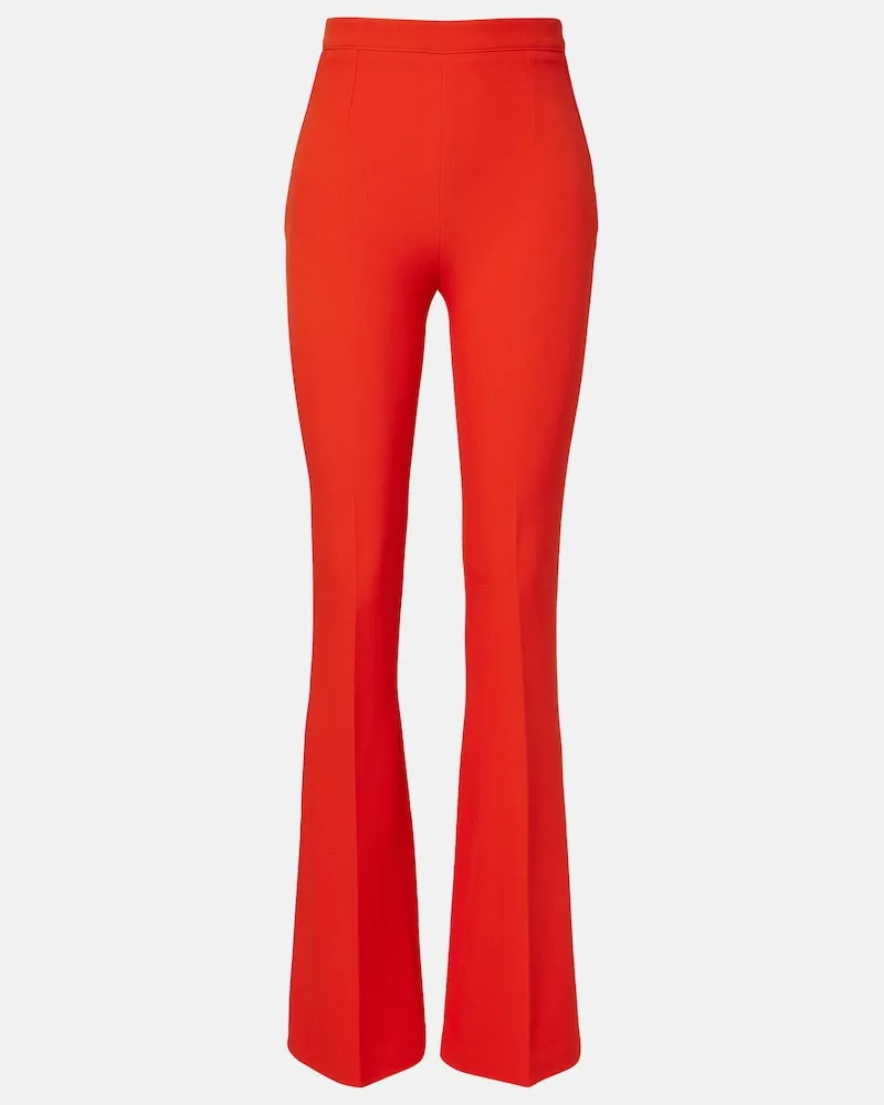 Safiyaa Pantaloni flared Alexa in crÃªpe Rosso