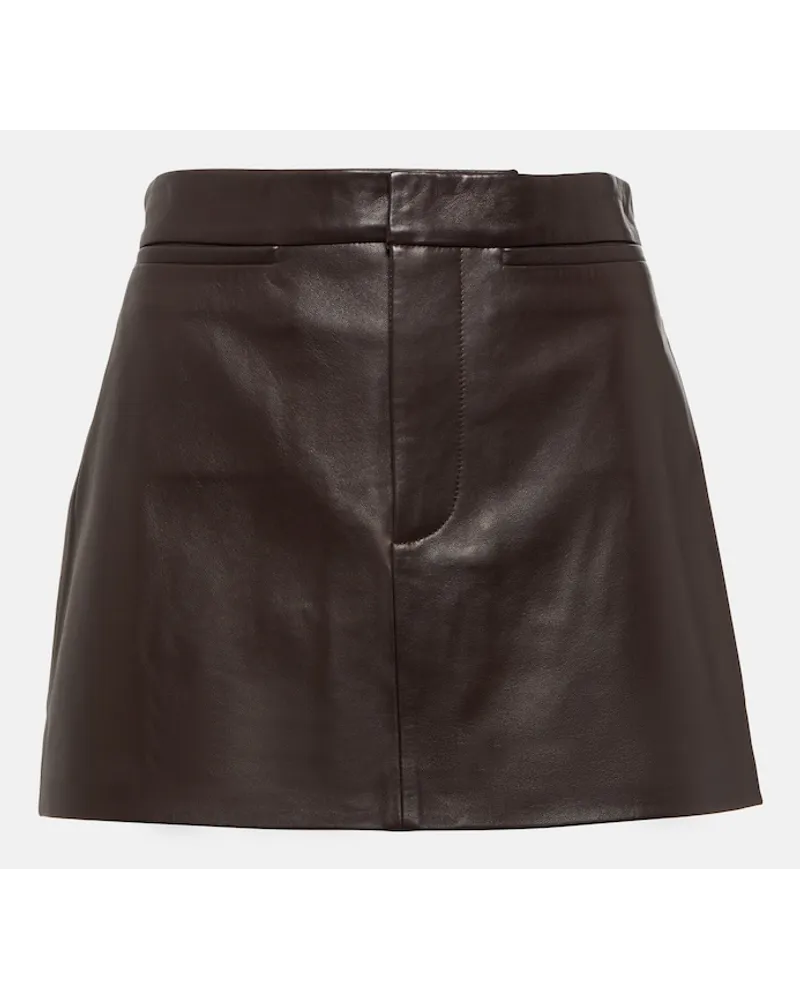 Frame Denim Minigonna in pelle Marrone