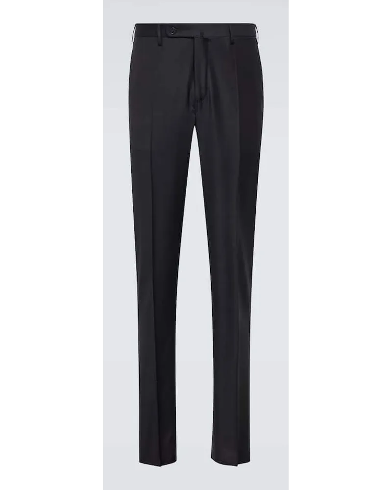 Slowear Pantaloni tapered in lana vergine Blu