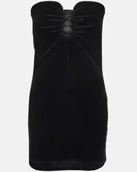 Roland Mouret Miniabito in velluto senza spalline Nero