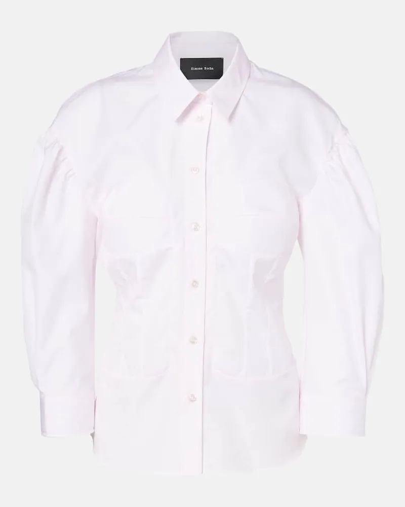 Simone Rocha Camicia a corsetto in cotone Rosa