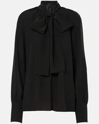 Givenchy Blusa in seta con fiocco Nero