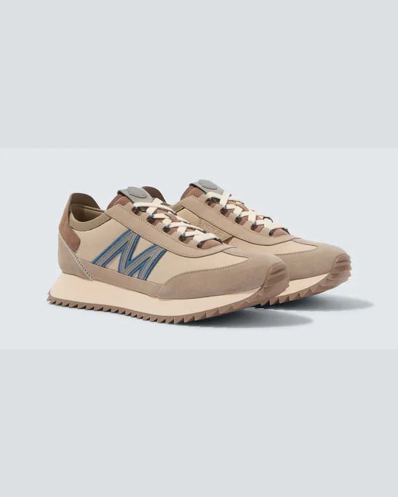 Moncler Sneakers Pacey2 con suede Beige