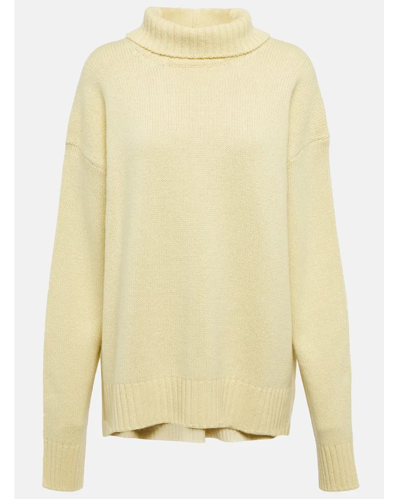 Jil Sander Pullover in misto cashmere e cotone Verde