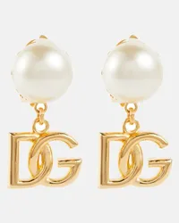 Dolce & Gabbana Orecchini a clip con perle bijoux Oro