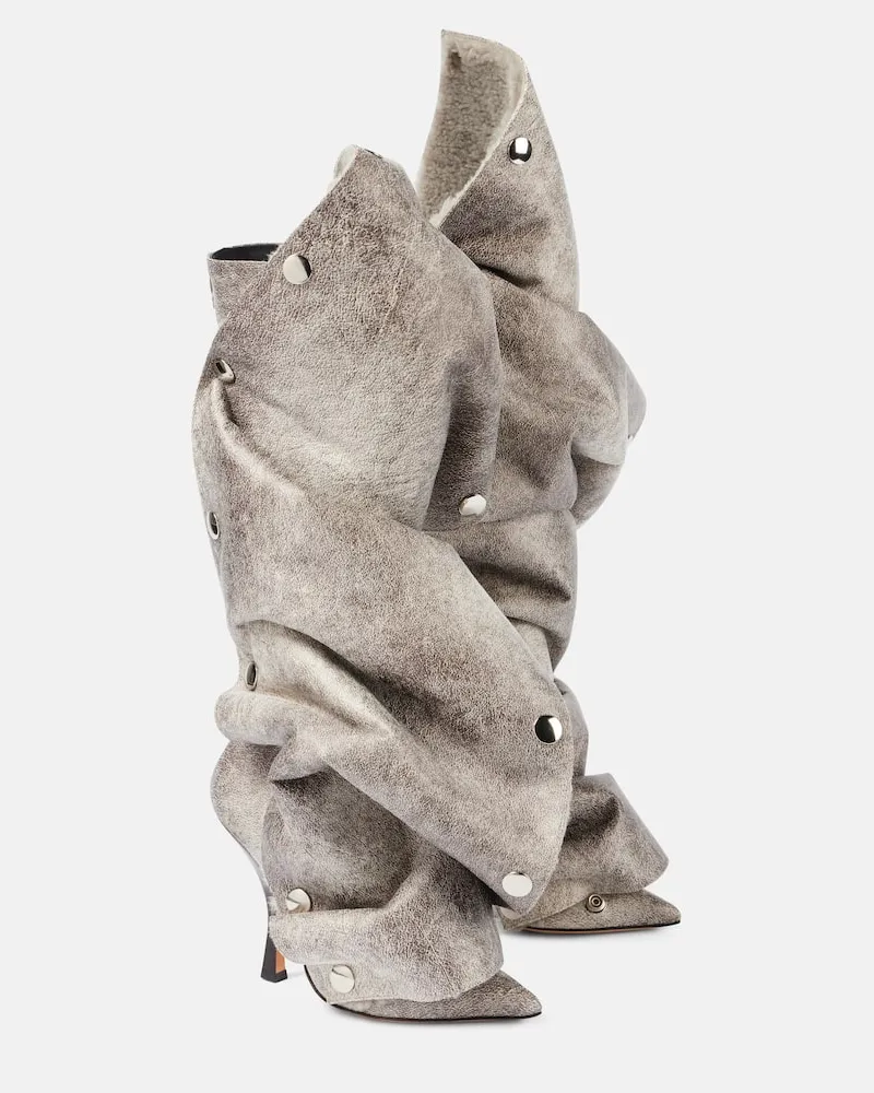 Y/PROJECT Stivali Snap in similpelle Grigio