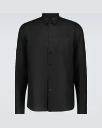 Vilebrequin Camicia Caroubis in lino Nero