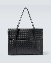 Bottega Veneta Portadocumenti in pelle Intrecciato Nero