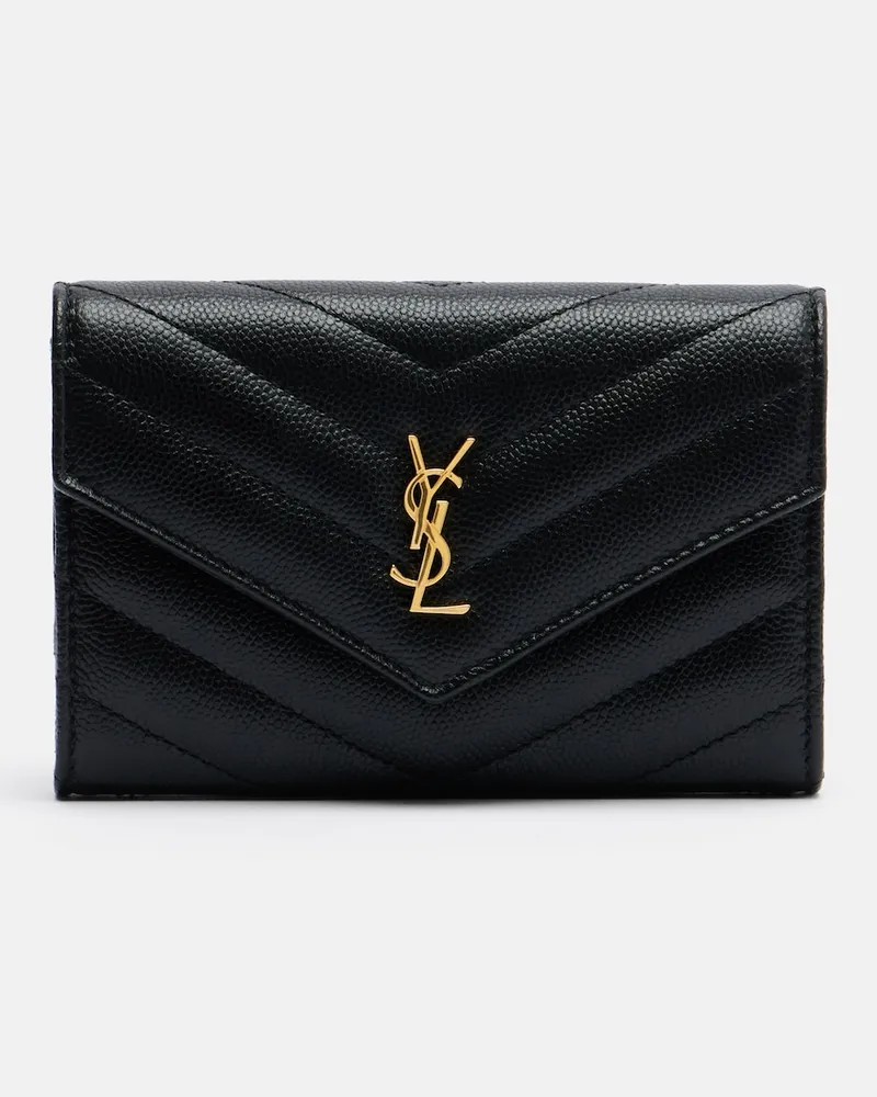 Saint Laurent Portafoglio Cassandre in pelle matelassé Nero