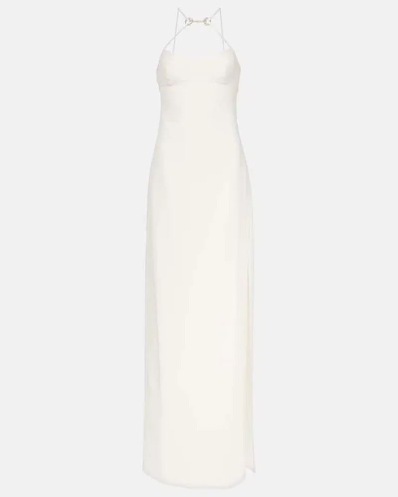 Gucci Abito lungo Horsebit Bianco