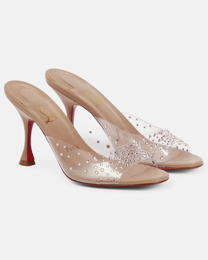 Christian Louboutin Sandali Nudes Degramule con cristalli Beige