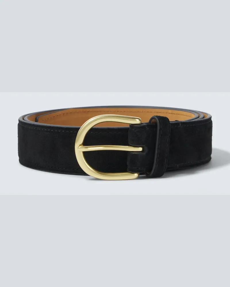 George Cleverley Cintura in suede Nero