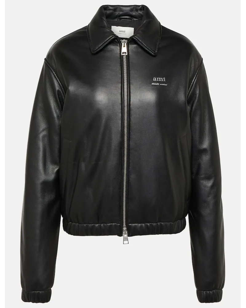 AMI Paris Giacca in pelle Nero