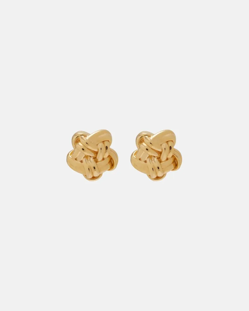 Bottega Veneta Orecchini Knot in argento sterling bagnato in oro 18kt Oro