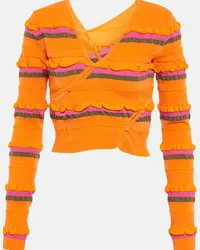 Jacquemus Cardigan cropped Le Cardigan Tordu Arancione