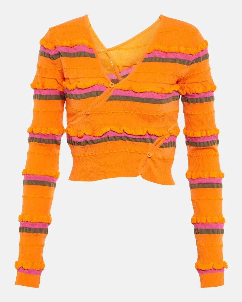 Jacquemus Cardigan cropped Le Cardigan Tordu Arancione