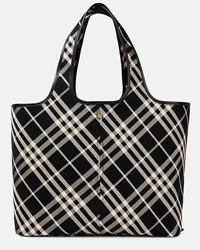 Burberry Borsa Medium in canvas Burberry Check Nero