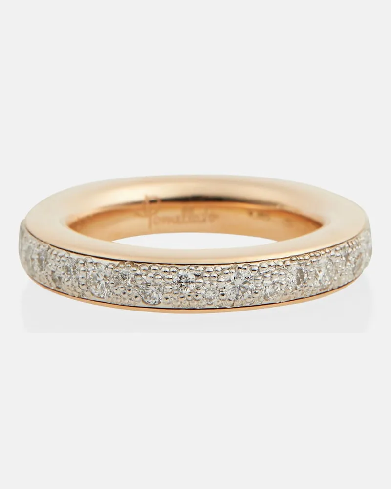 Pomellato Anello Iconica in oro 18kt con diamanti Rosa