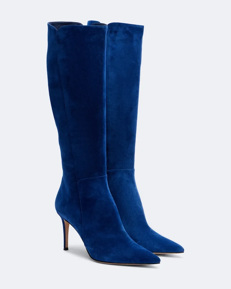 Gianvito Rossi Stivali in suede Blu