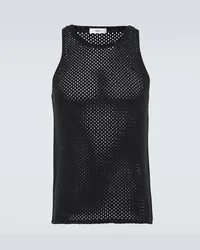 COMMAS Tank top in crochet di misto cotone Nero