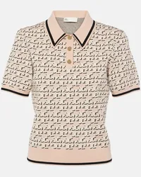 Tory Burch Polo in jacquard con logo Multicolore