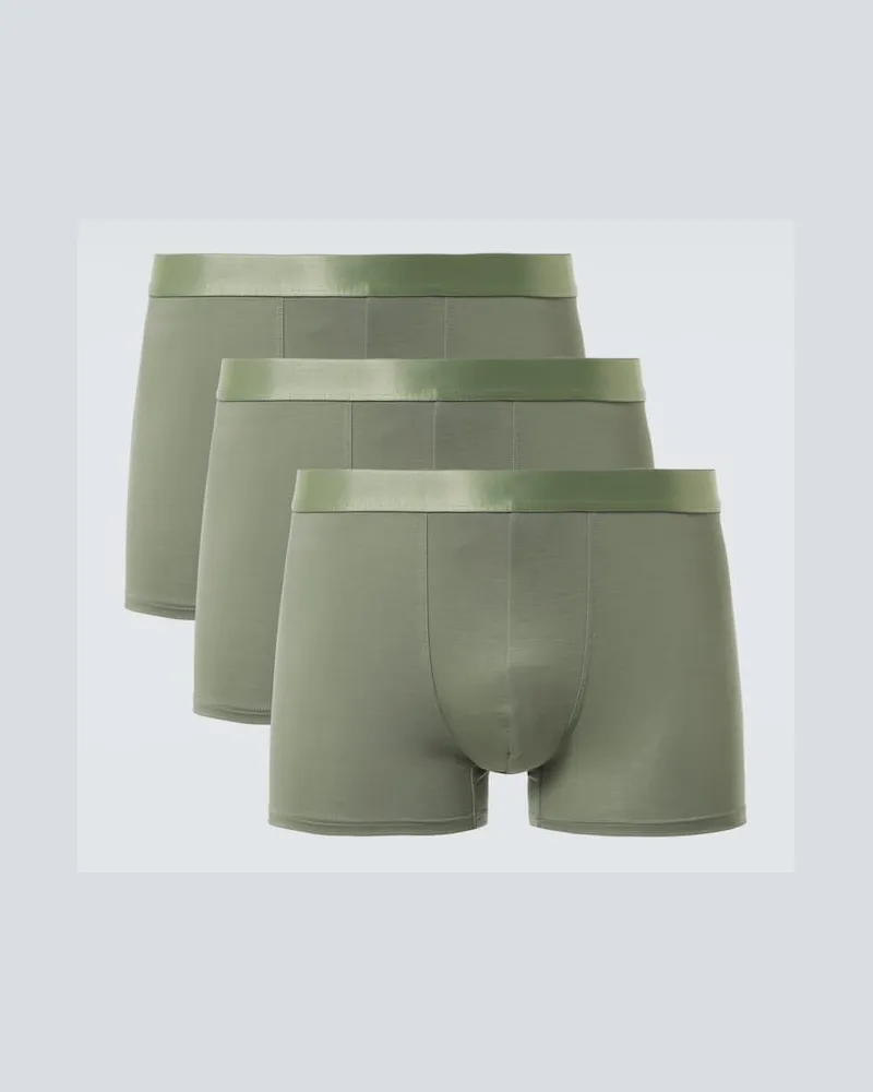 CDLP Set di 3 boxer con logo Verde