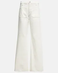 Nili Lotan Jeans flared Florence a vita alta Bianco