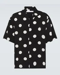 Jacquemus Camicia bowling Jean con stampa Nero