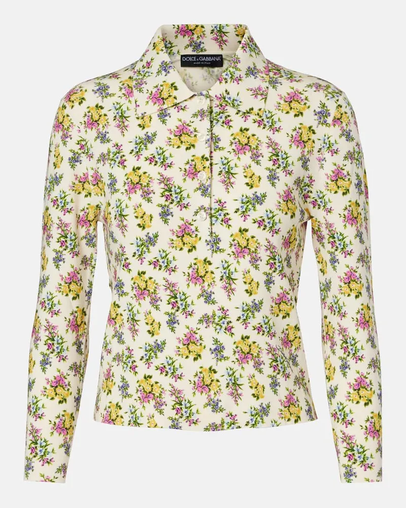 Dolce & Gabbana Polo con stampa floreale Multicolore
