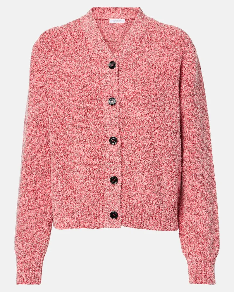 Ferragamo Cardigan in misto cotone Rosso