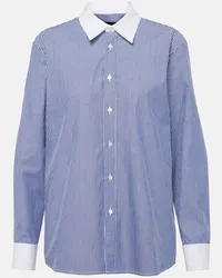 Nili Lotan Camicia Raphael in cotone a righe Blu