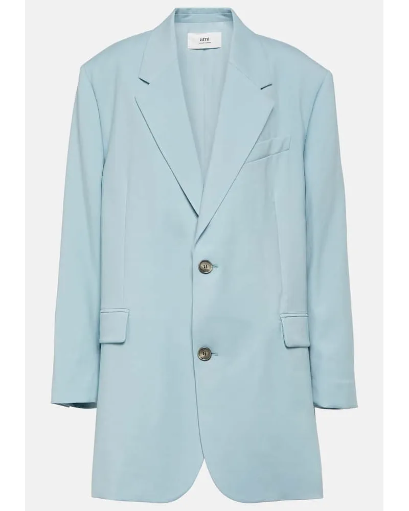 AMI Paris Blazer in lana vergine Blu