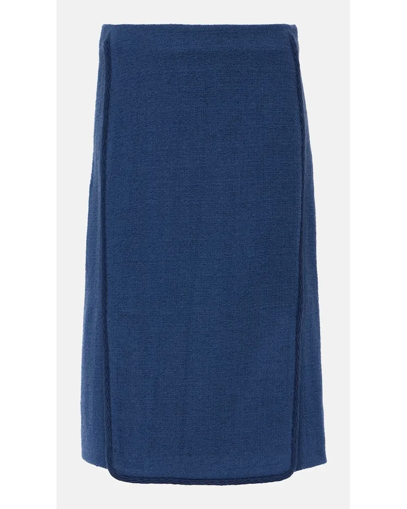 Etro Gonna a tubino in misto lana Blu