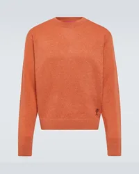 The Elder Statesman Pullover in cashmere con ricamo Arancione