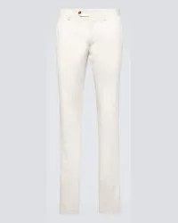 LARDINI Pantaloni chino in cotone Bianco