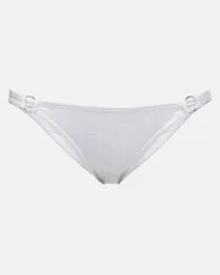 Melissa Odabash Top bikini Bari metallizzato Argento