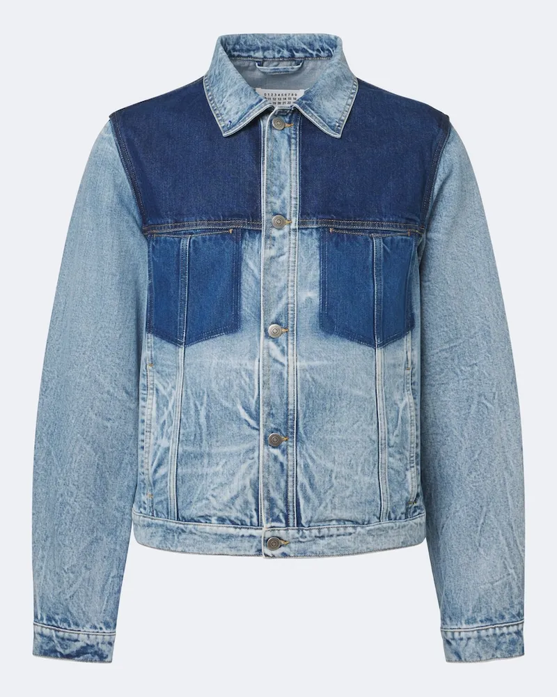 Maison Margiela Giacca di jeans patchwork Blu