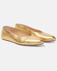 Gabriela Hearst Ballerine Andre in pelle metallizzata Oro