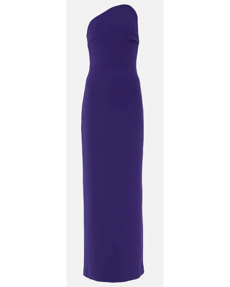 Solace London Abito lungo Eve in crÃªpe Viola
