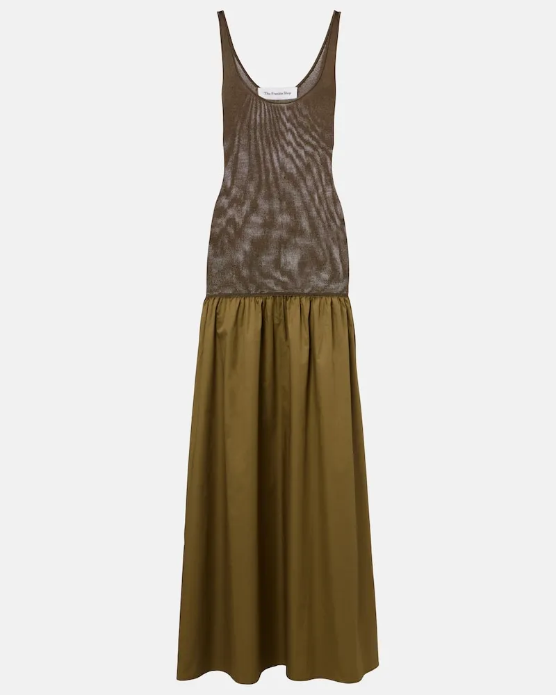 FRANKIE Shop Abito lungo Ilya con cotone Verde