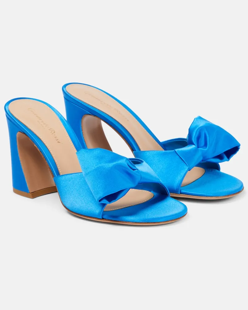 Gianvito Rossi Mules Rosie in raso Blu