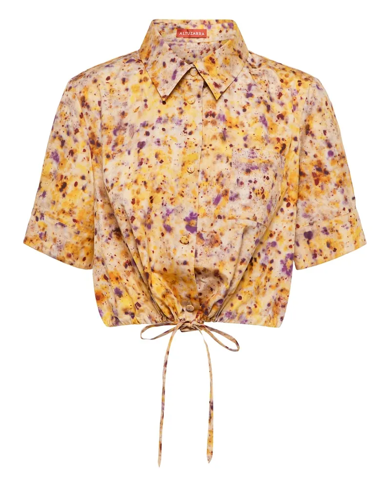 Altuzarra Top cropped Ben in misto cotone Multicolore