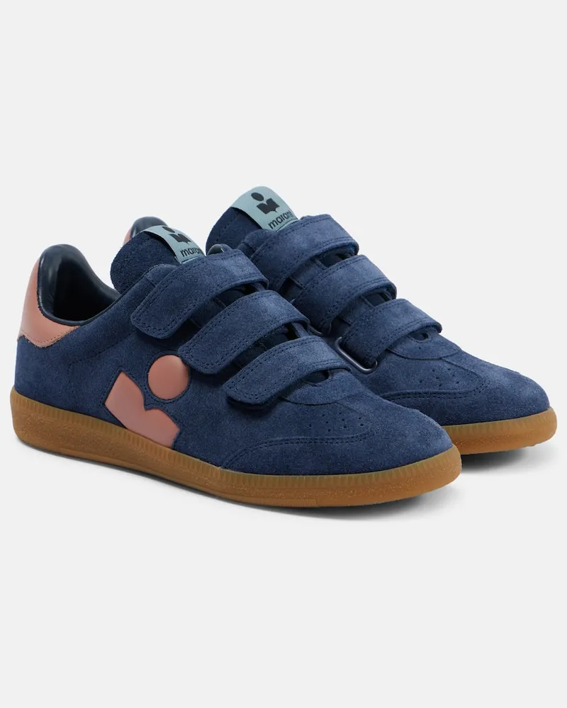 Isabel Marant Sneakers Beth in suede con logo Blu