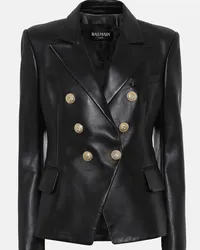 Balmain Blazer in pelle Nero