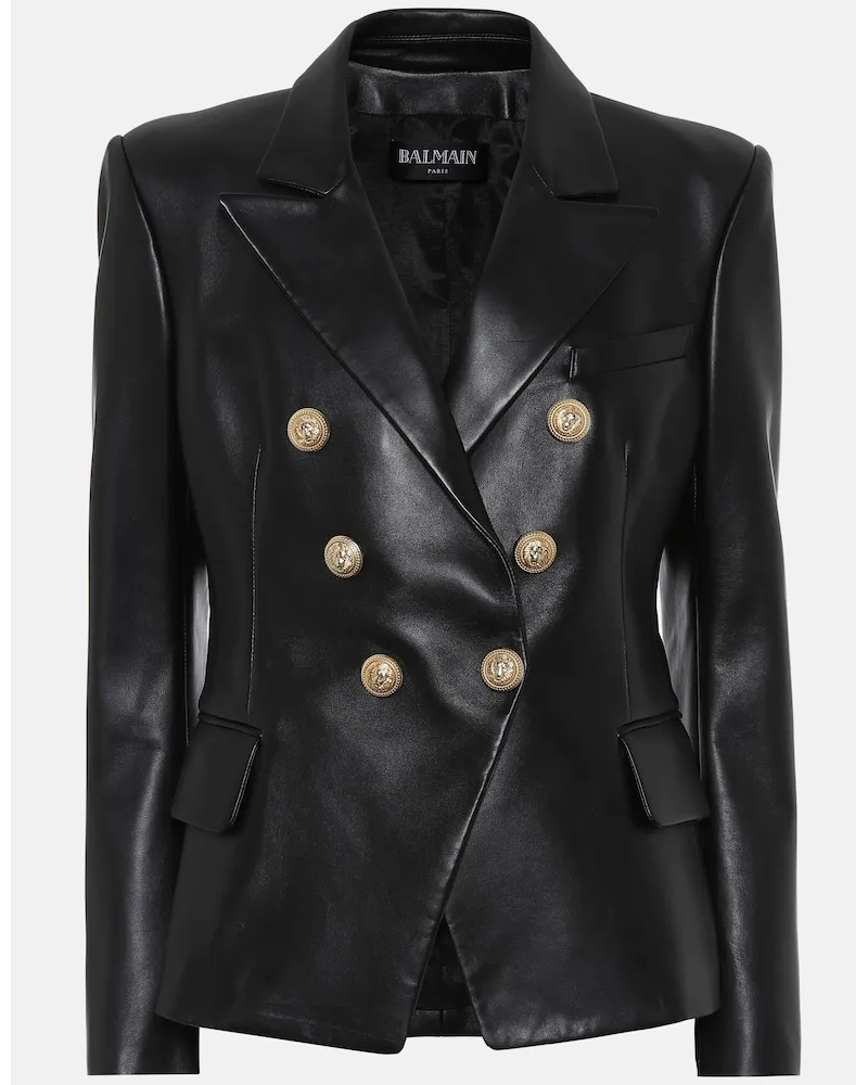 Balmain Blazer in pelle Nero