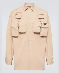 Prada Camicia Oxford in cotone Beige